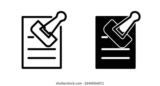 Paperclip icon illustration vector design template 