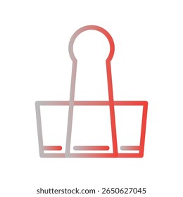 Modelo de design vetorial de ilustração de ícone de clipe de papel 