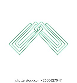 Paperclip icon illustration vector design template 