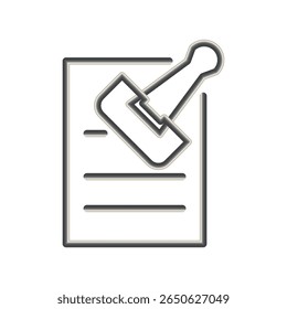 Paperclip icon illustration vector design template 
