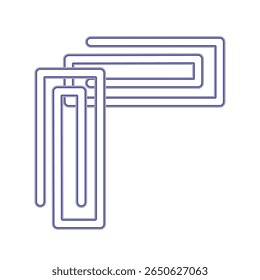 Paperclip icon illustration vector design template 