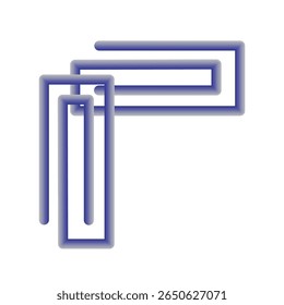 Paperclip icon illustration vector design template 