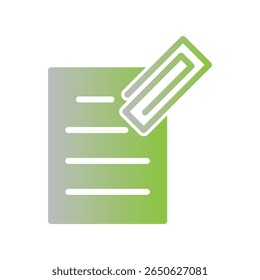 Papierclip-Symbol, Vektordesign-Vorlage 