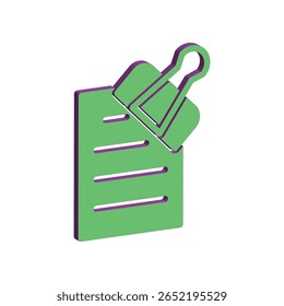 Paperclip icon illustration vector design template 