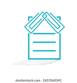 Paperclip icon illustration vector design template 