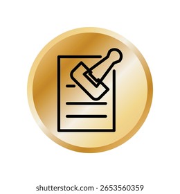 Paperclip icon illustration vector design template 