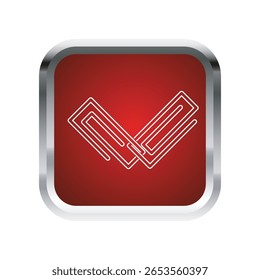Paperclip icon illustration vector design template 