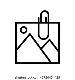 Icono de clip ilustración Plantilla de diseño de Vector 