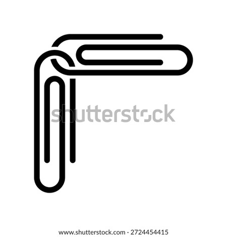 Paperclip icon illustration vector design template 