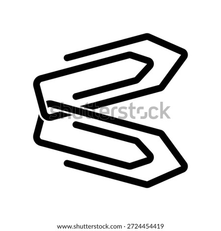 Paperclip icon illustration vector design template 