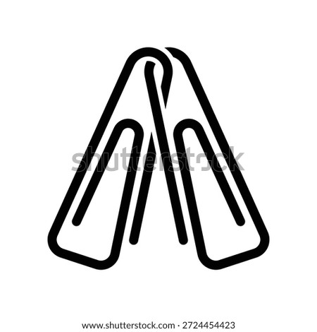 Paperclip icon illustration vector design template 