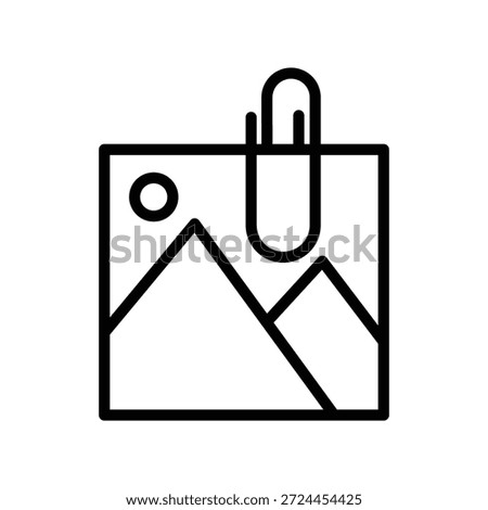 Paperclip icon illustration vector design template 