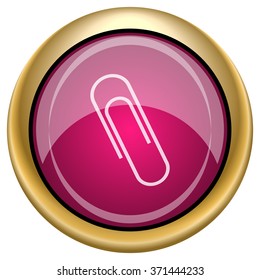 Paperclip icon. Internet button on white background. EPS10 vector.