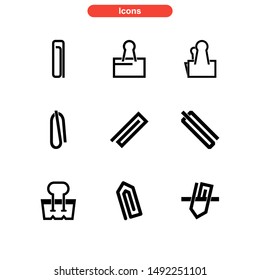paperclip icon isolated sign symbol vector illustration - Collection of high quality black style vector icons