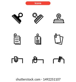 paperclip icon isolated sign symbol vector illustration - Collection of high quality black style vector icons