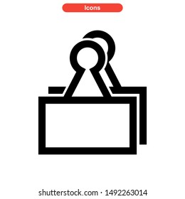 paperclip icon isolated sign symbol vector illustration - high quality black style vector icons
