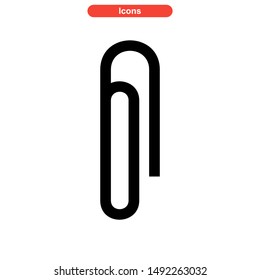 paperclip icon isolated sign symbol vector illustration - high quality black style vector icons
