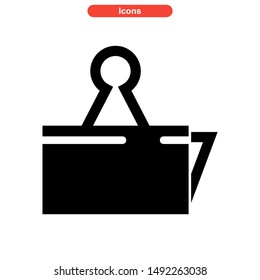 paperclip icon isolated sign symbol vector illustration - high quality black style vector icons
