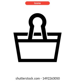 paperclip icon isolated sign symbol vector illustration - high quality black style vector icons
