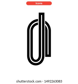 paperclip icon isolated sign symbol vector illustration - high quality black style vector icons
