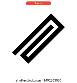 paperclip icon isolated sign symbol vector illustration - high quality black style vector icons
