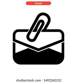 paperclip icon isolated sign symbol vector illustration - high quality black style vector icons

