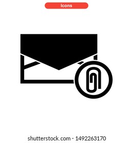 paperclip icon isolated sign symbol vector illustration - high quality black style vector icons
