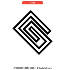 paperclip icon isolated sign symbol vector illustration - high quality black style vector icons
