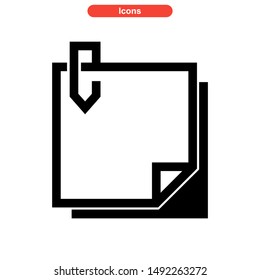 paperclip icon isolated sign symbol vector illustration - high quality black style vector icons
