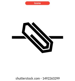 paperclip icon isolated sign symbol vector illustration - high quality black style vector icons
