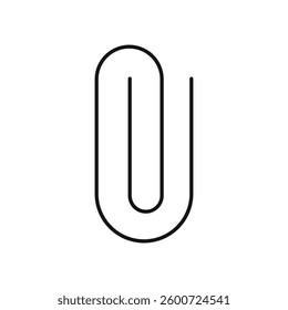 Paperclip icon isolated. simple vector icon on white background