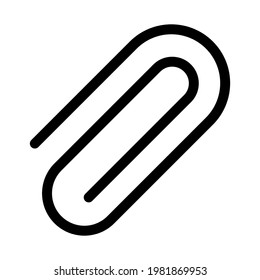 Paperclip icon isolated vector illustration. High quality black style vector icon