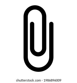 Paperclip icon isolated vector illustration. High quality black style vector icon
