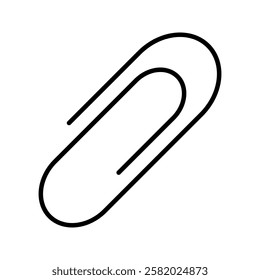 Paperclip icon line: vector illustration, banking, business icon, stationery