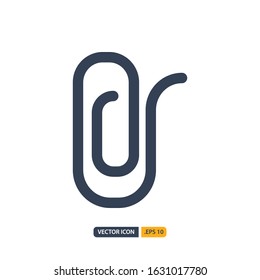 paperclip icon in Outline style isolated on white background. for your web site design, logo, app, UI. Vector graphics illustration and editable stroke. EPS 10.