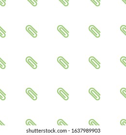 Paperclip icon pattern seamless isolated on white background. Editable flat Paperclip icon. Paperclip icon pattern for web and mobile.