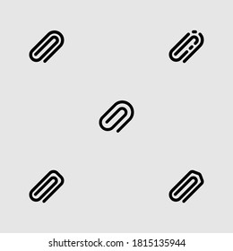 paperclip icon set isolated vector illustration