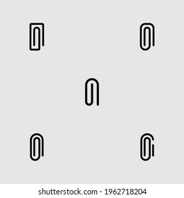 paperclip icon set isolated vector illustration