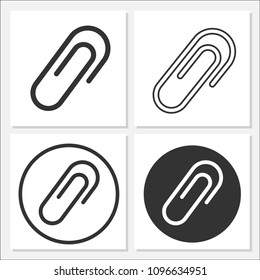 Paperclip Icon Set Vector Design