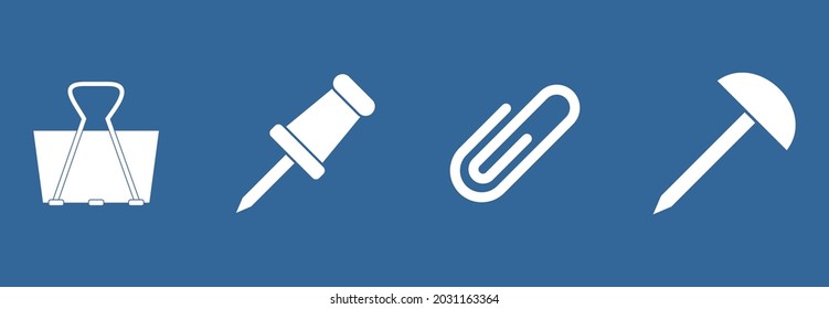 paperclip icon set vector sign symbol