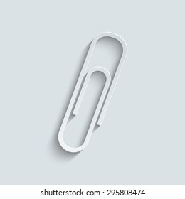  paperclip icon with shadow