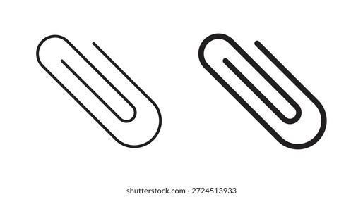Icono de clip en elemento de logotipo abstracto de Diseño gráfico moderno de tendencia plana simple