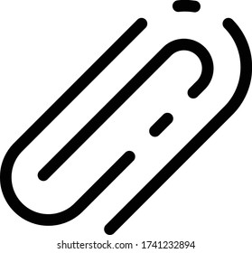 paperclip icon stroke isolated vector illustration