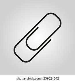 The Paperclip icon.  Paperclip symbol. Flat. Vector illustration