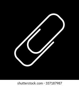 The Paperclip icon.  Paperclip symbol. Flat Vector illustration
