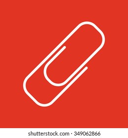 The Paperclip icon.  Paperclip symbol. Flat Vector illustration