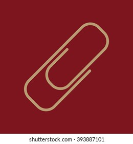 The Paperclip icon.  Paperclip symbol. Flat Vector illustration