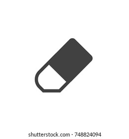 Paperclip icon, symbol, vector outline gray, eraser