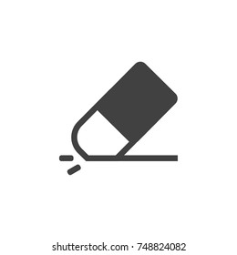 Paperclip icon, symbol, vector two line gray, eraser