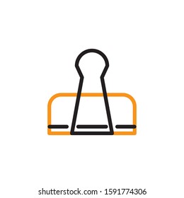 Paperclip icon template. Vector illustration 